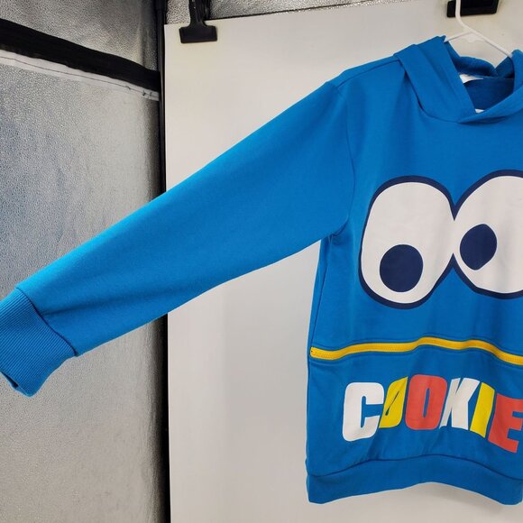 Universal Studios Japan Cookie Monster Zipper Pocket Pullover Sweatshirt Medium - Picture 9 of 11